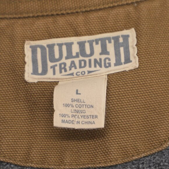 DULUTH TRADING CO. Men's Heavy Canvas Fleece Lined Work Shirt Jacket Size L - Picture 8 of 8